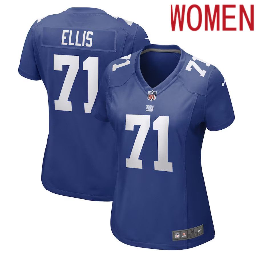 Women New York Giants 71 Justin Ellis Nike Royal Game Player NFL Jersey